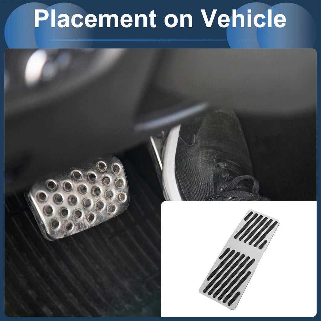 Footrest Pedal Cover for Mazda 3 (2020) Aluminum Alloy Silver Tone