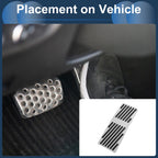Footrest Pedal Cover for Mazda 3 (2020) Aluminum Alloy Silver Tone