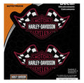 Set of 2 Harley-Davidson Bar & Shield Logo Racing Flag Decals 25133