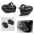 Black Bar & Shield Rear Axle Covers for Harley V-Rod VRSC Muscle (2002-2017)