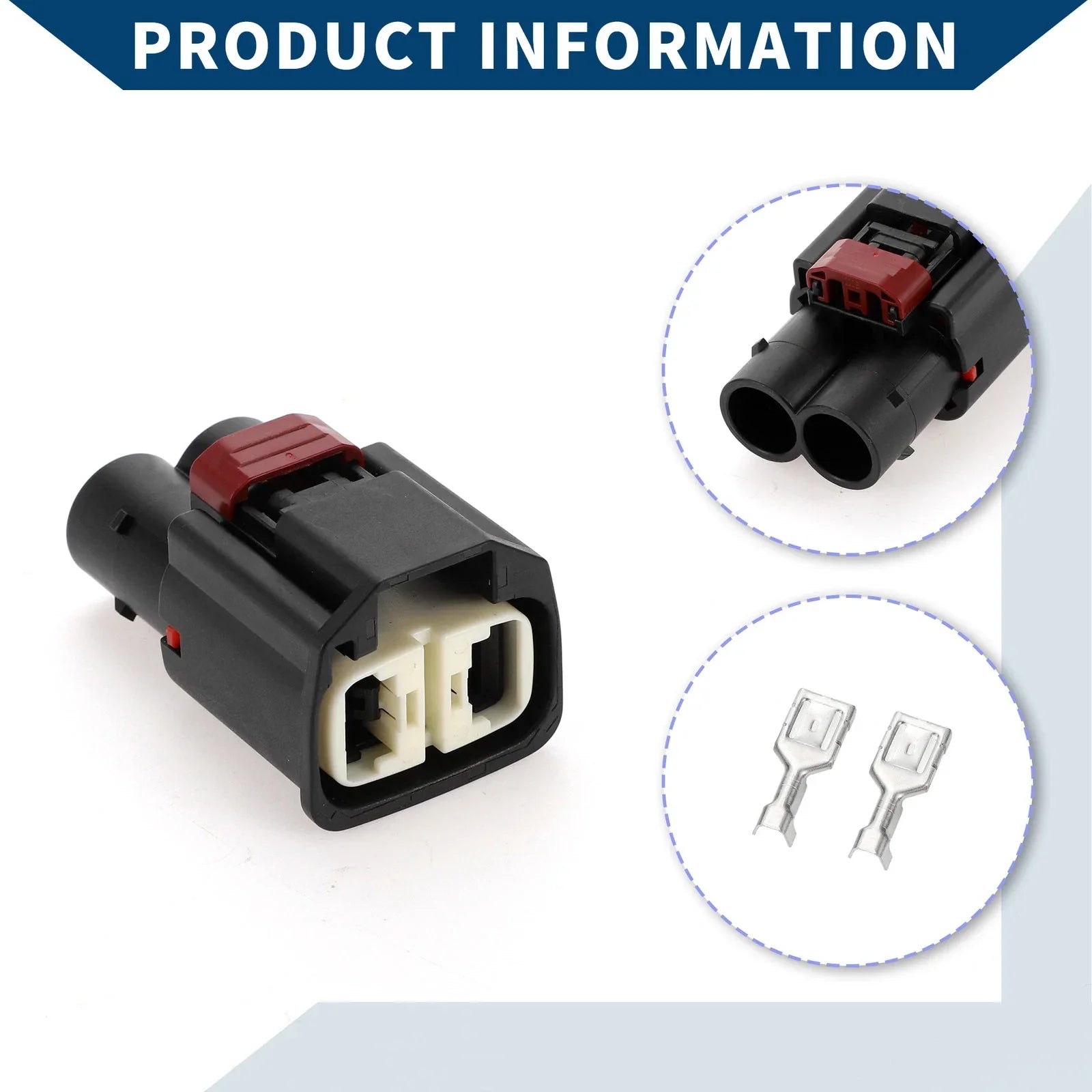 Power Steering Pump Connector Plug for Mercedes Benz  - 1 Set Black