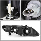 Pair of Black Housing Clear Side Headlights for Honda Civic FD/FA (2006–2011)