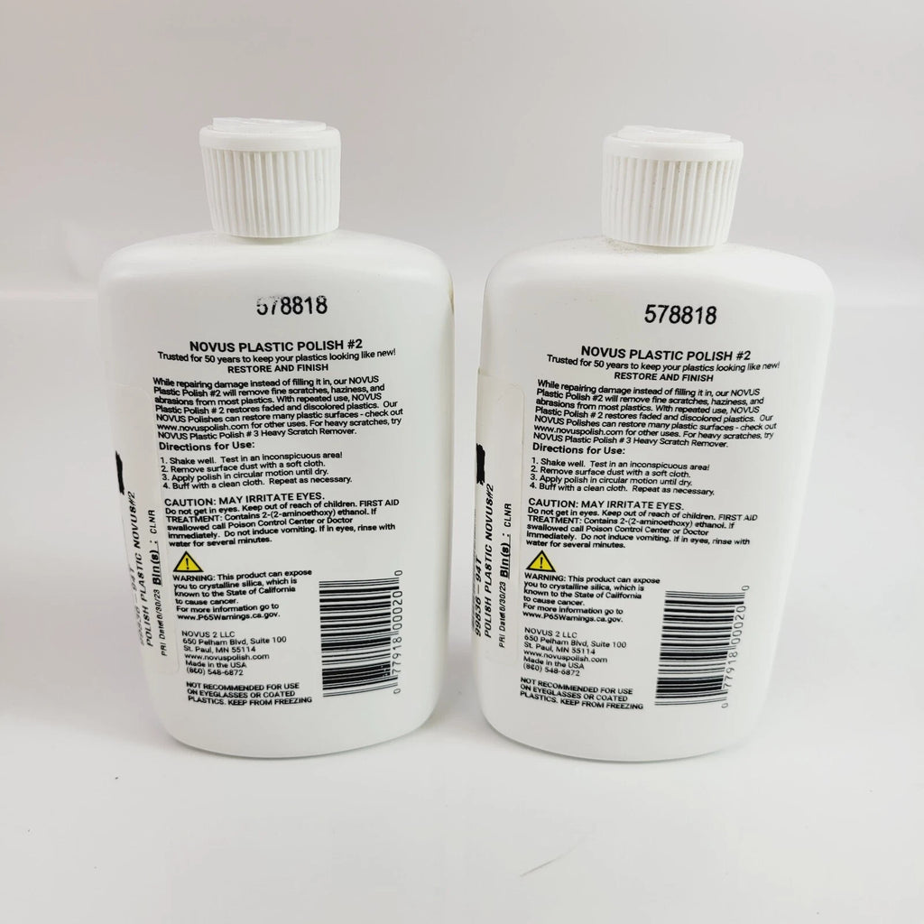 Pack of 2 Novus No. 2 Scratch Remover for Plastic Restoration