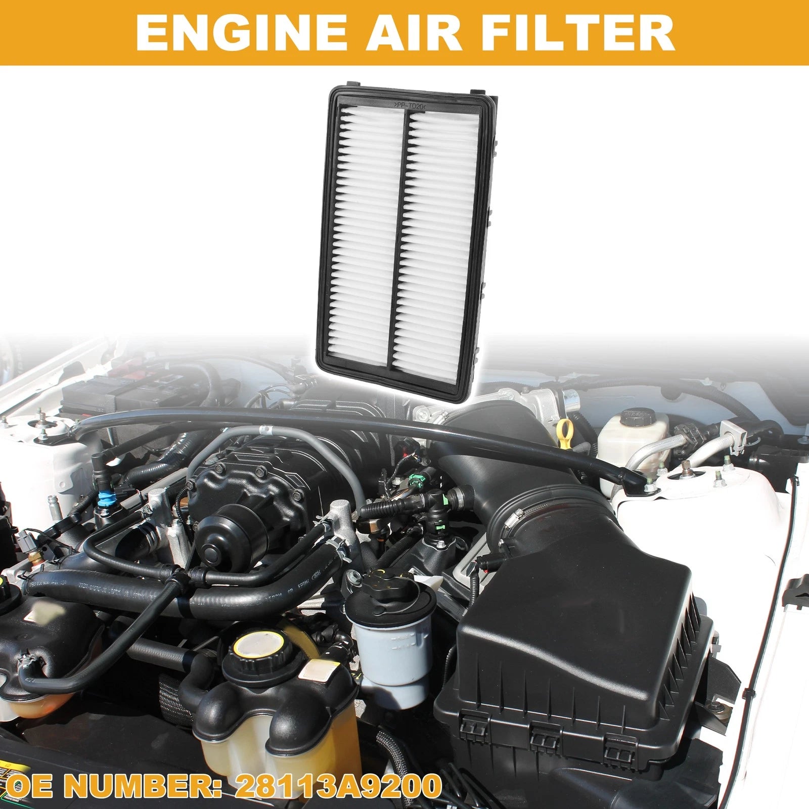 Car Engine Air Filter No. 28113A9200 for Kia Sorento (2016–2017) 1pc