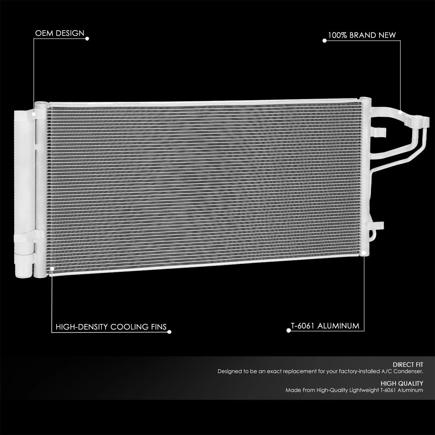 A/C Condenser for Hyundai Sonata Hybrid (2016–2019) HY3030171