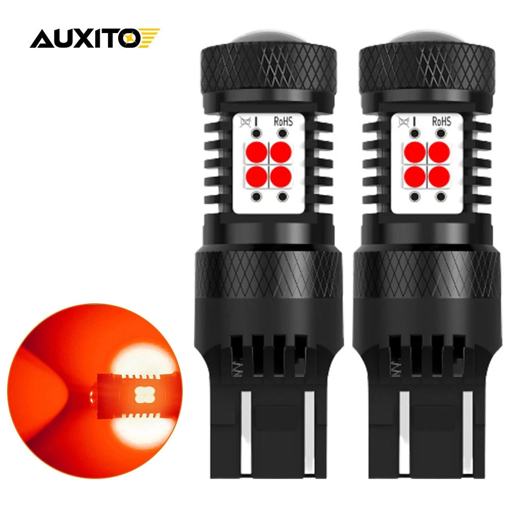 2X AUXITO 7443 7440 LED Red Brake Stop Tail Parking Light Bulbs for Honda