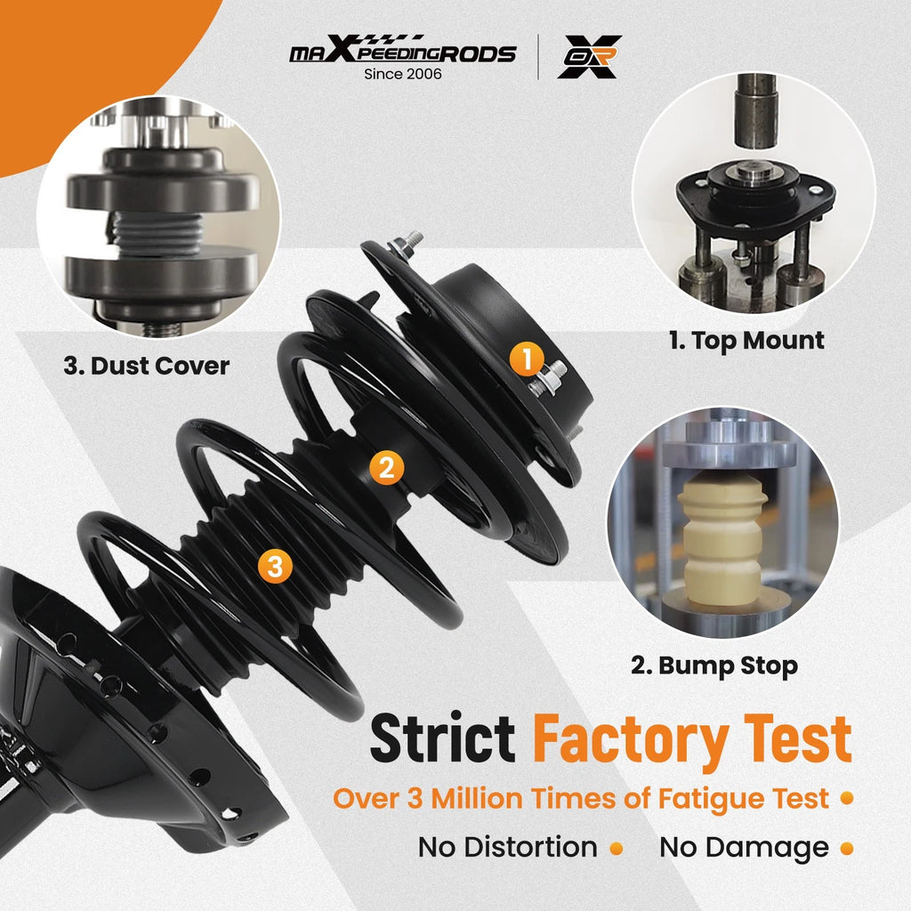 Set of 4 Struts with Coil Spring Assembly for 2005–2009 Subaru Legacy