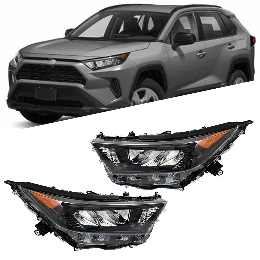 Headlight Assembly for Toyota RAV4 (2019–2022) LED Left + Right Black