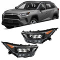 Headlight Assembly for Toyota RAV4 (2019–2022) LED Left + Right Black