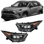 Headlight Assembly for Toyota RAV4 (2019–2022) LED Left + Right Black