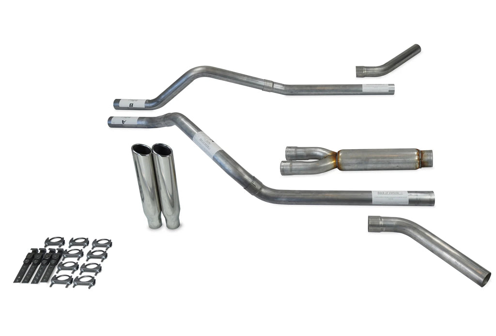 Dual Exhaust Kit for Chevy Blazer (1992–1994) - 2.5" Glasspack, Corner Exit