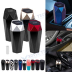Car Cup Holder Trash Can with Lid for Universal Fit Mini Dustbin (—)
