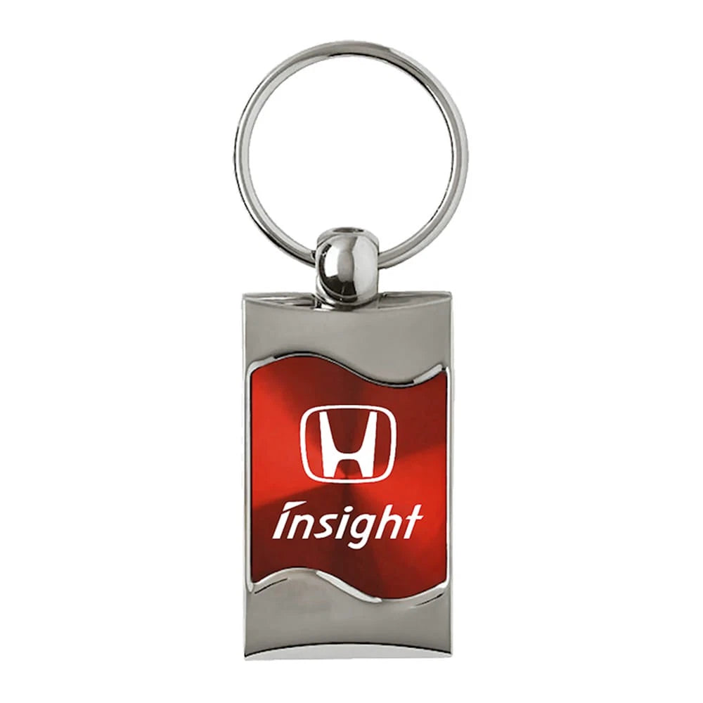 Red Rectangular Wave Keychain - Officially Licensed for Honda Insight