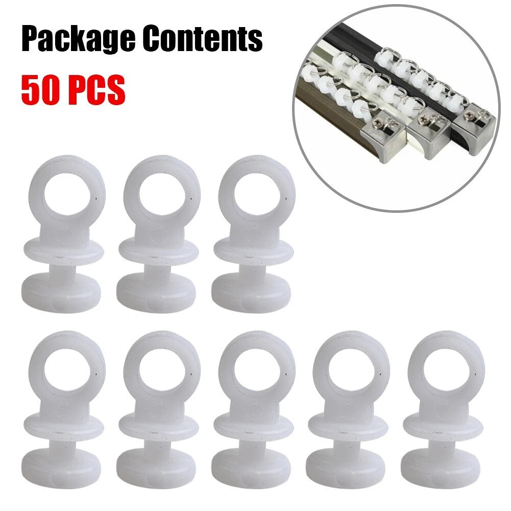 Set of 10 Plastic Curtain Track Hooks for Camper Van Motorhome Caravan Boat