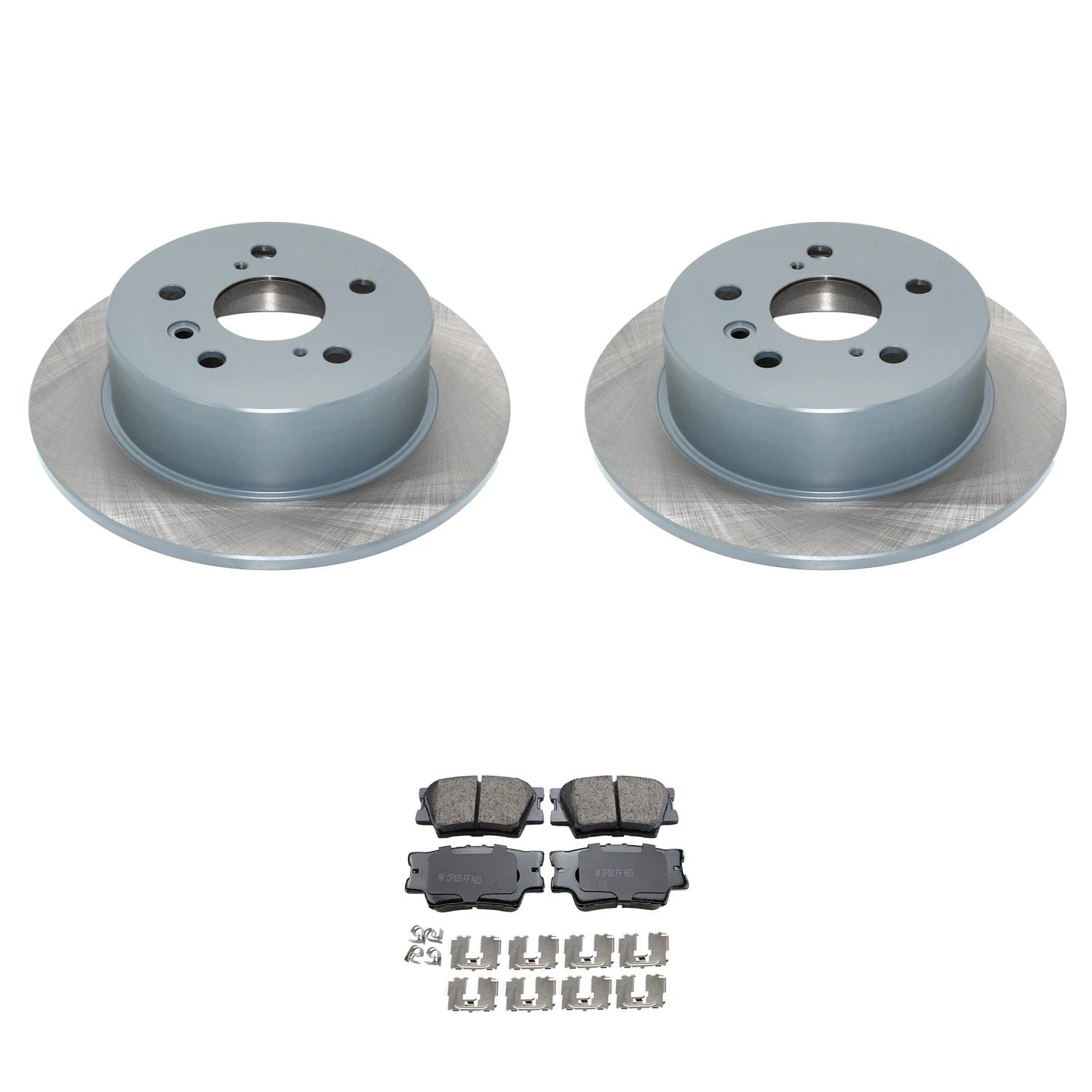 Set of 2 DuraGo Rear Rotors & Akebono ProACT Ceramic Pads for ES350 (2007–2012)