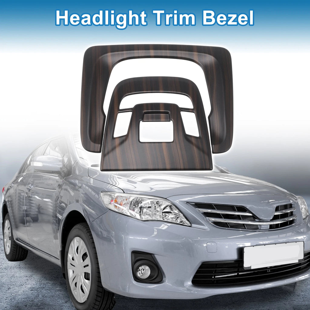 Set of 2 Headlight Trim Bezels for Toyota Corolla (2022–2024) ABS