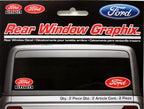 Set of 2 Rear Window Graphics Stickers for Ford Tractor (Farm Script)
