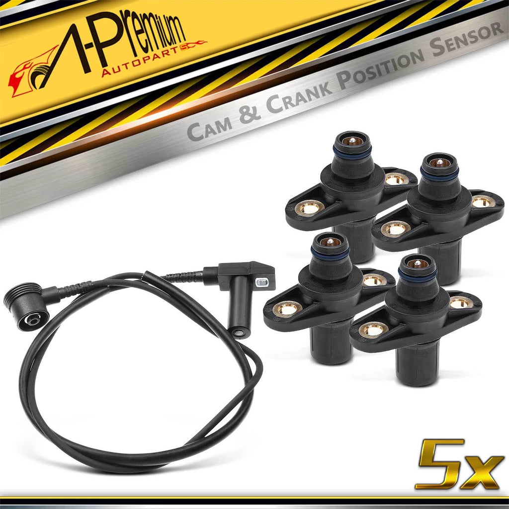 Set of 4 Camshaft & Crankshaft Position Sensors for Mercedes-Benz S500