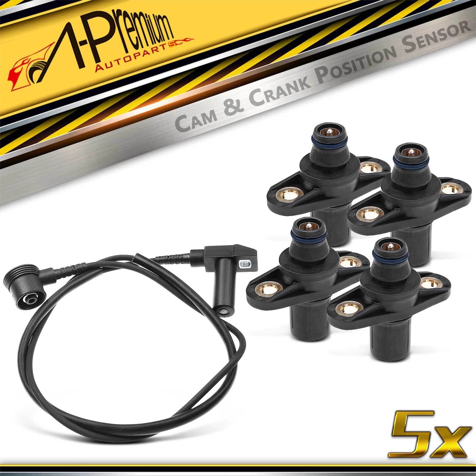 Set of 4 Camshaft & Crankshaft Position Sensors for Mercedes-Benz S500