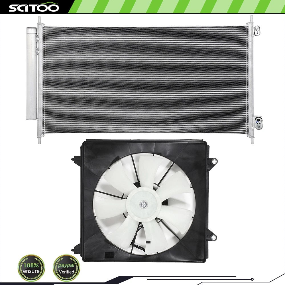 AC Condenser and Cooling Fan Assembly Kit for Honda Accord (2008–2012)