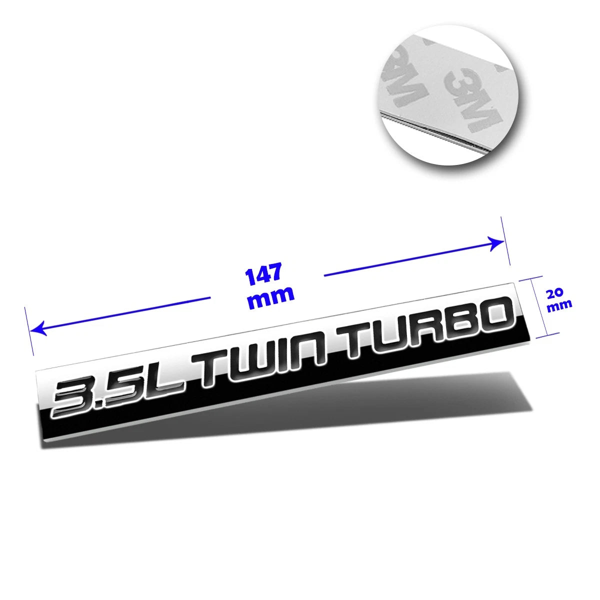 3.5L Twin Turbo Metal Decal Emblem for Ford Pickup