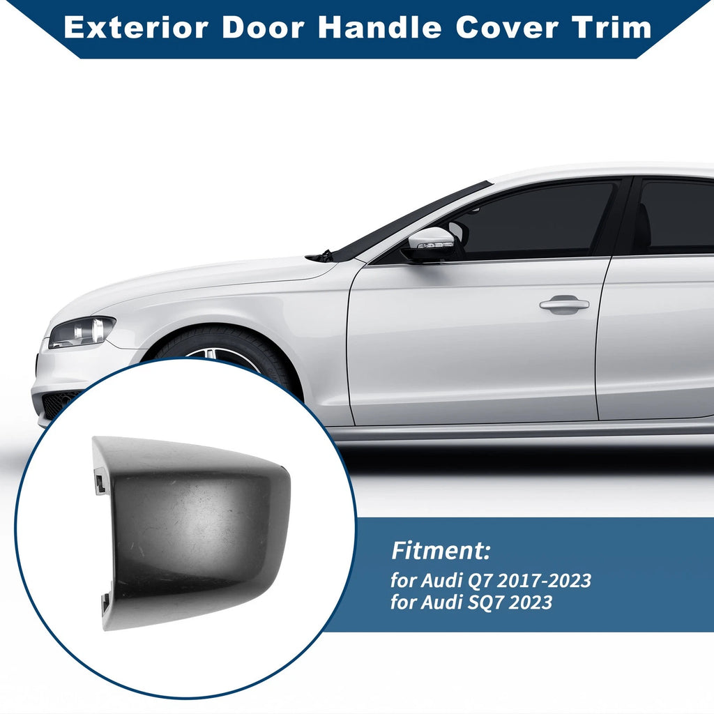Exterior Door Handle Cover Trim for Audi Q7 (2017–2023) Black ABS