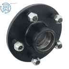 Set of 2 Trailer Hub Kits for 3500 lbs Axle (5 on 5" Bolt, Round Spindle)