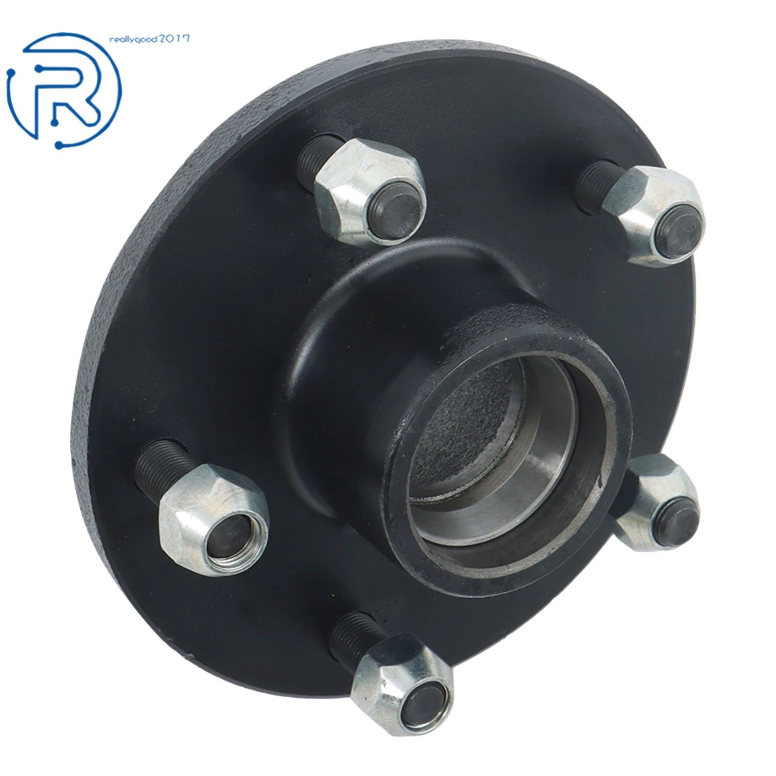 Set of 2 Trailer Hub Kits for 3500 lbs Axle (5 on 5" Bolt, Round Spindle)