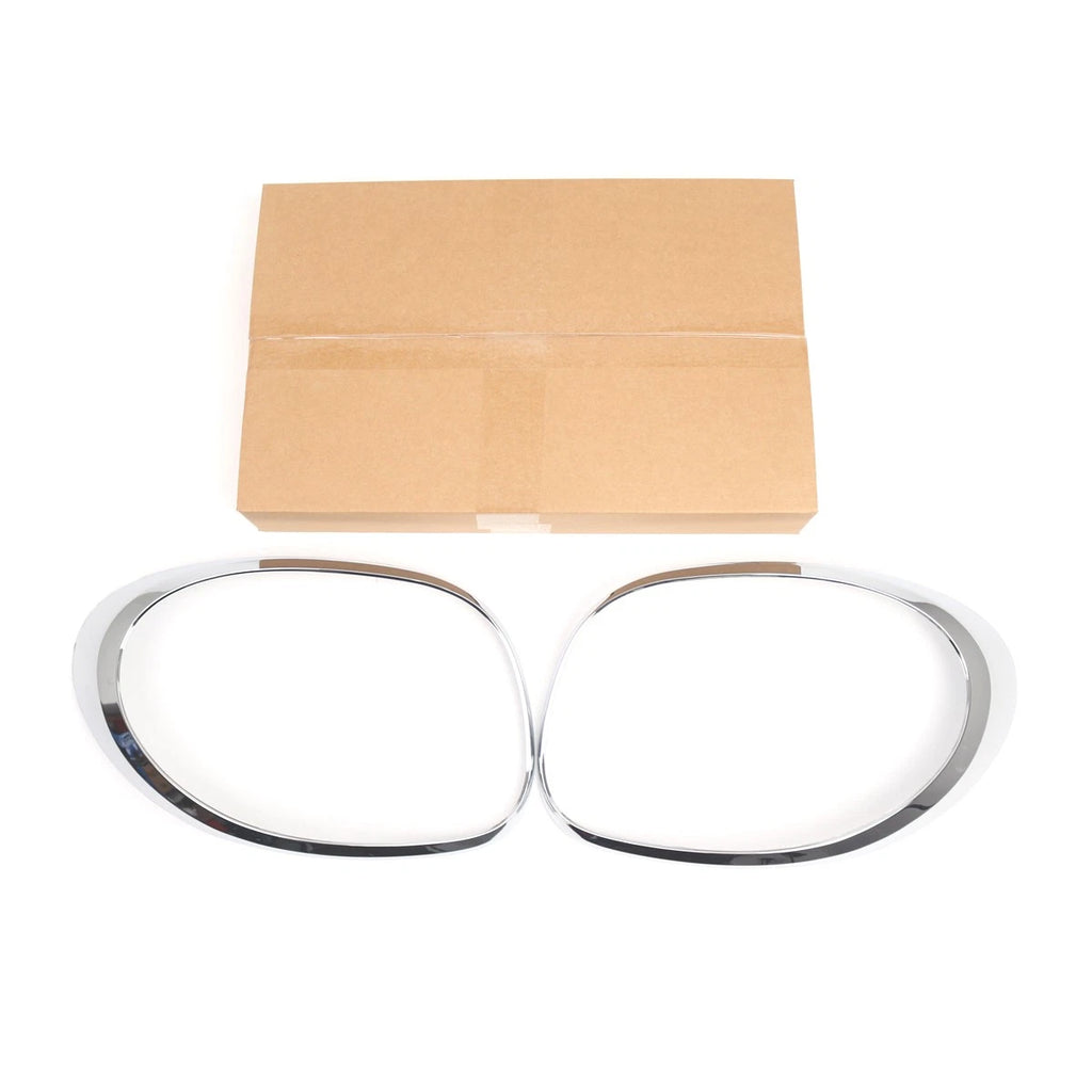 Pair Chrome Taillight Trim Ring Bezel for Fiat 500L (2014–2020)