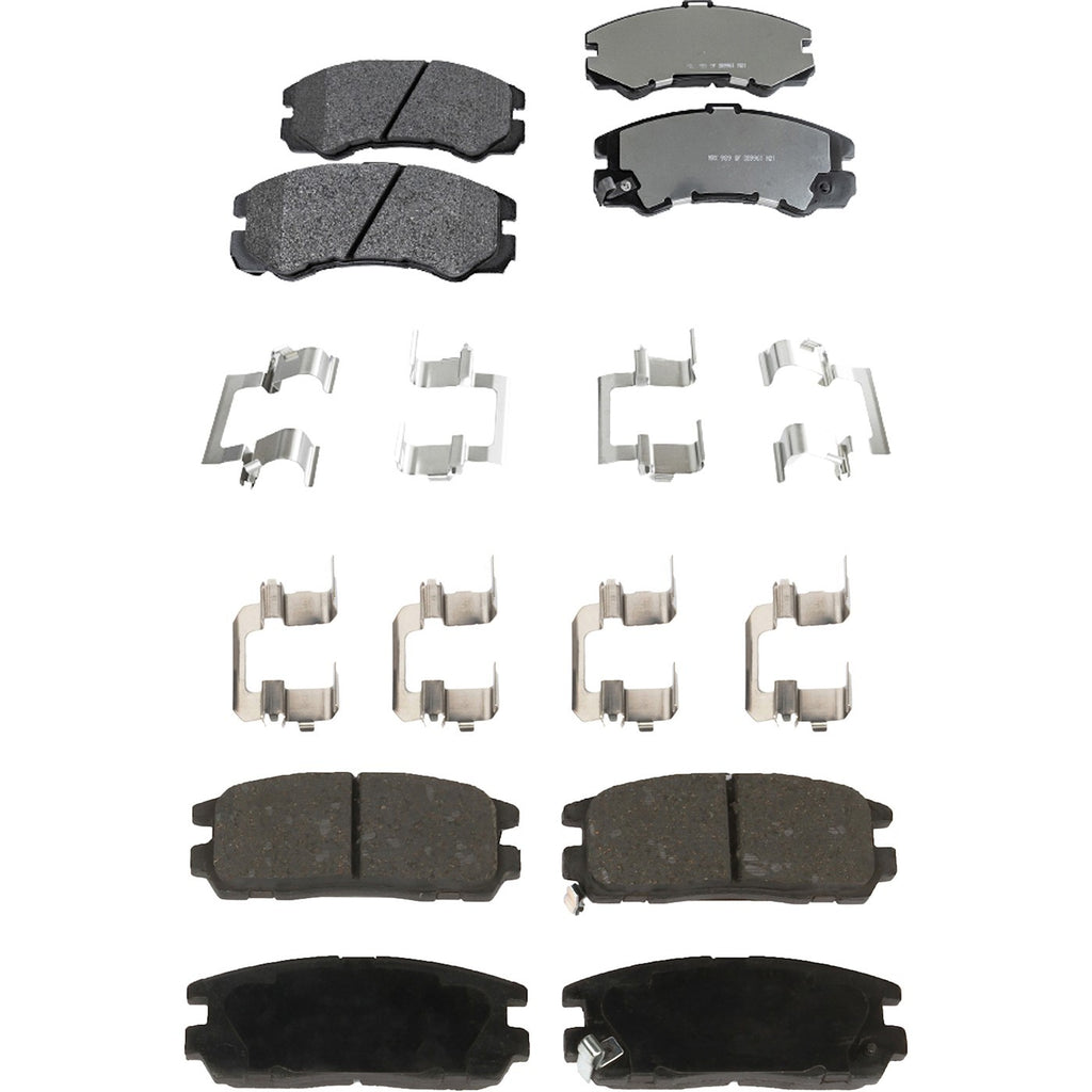 Set of 4 Semi-Metallic Brake Pads for Isuzu Rodeo (1994–2001)