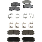 Set of 4 Semi-Metallic Brake Pads for Isuzu Rodeo (1994–2001)