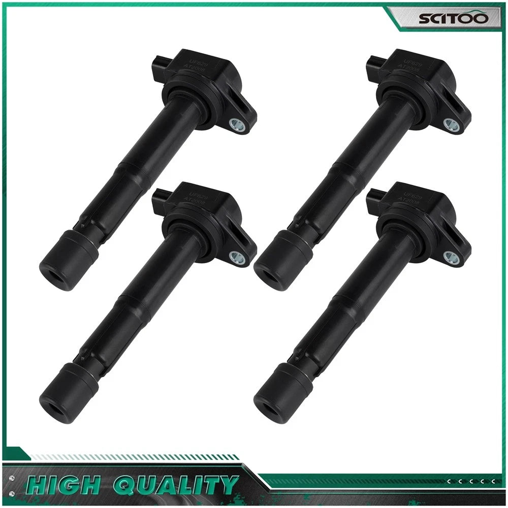 Set of 4 Ignition Coils for Honda CR-V 2.4L (2010–2014), Crosstour 2.4L (2012–2015)