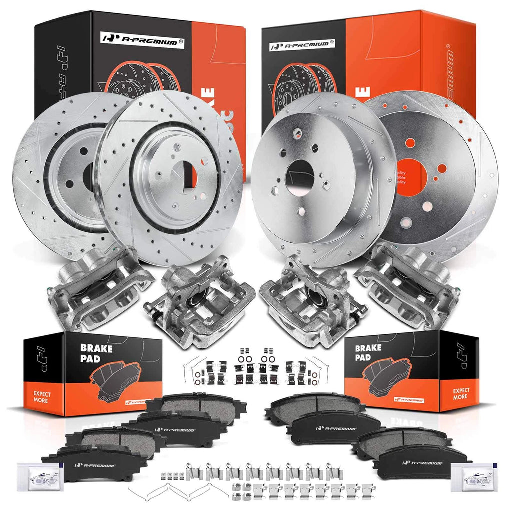 Brake Rotor & Pad Kit for Toyota Lexus (Front & Rear, 2016-2020)