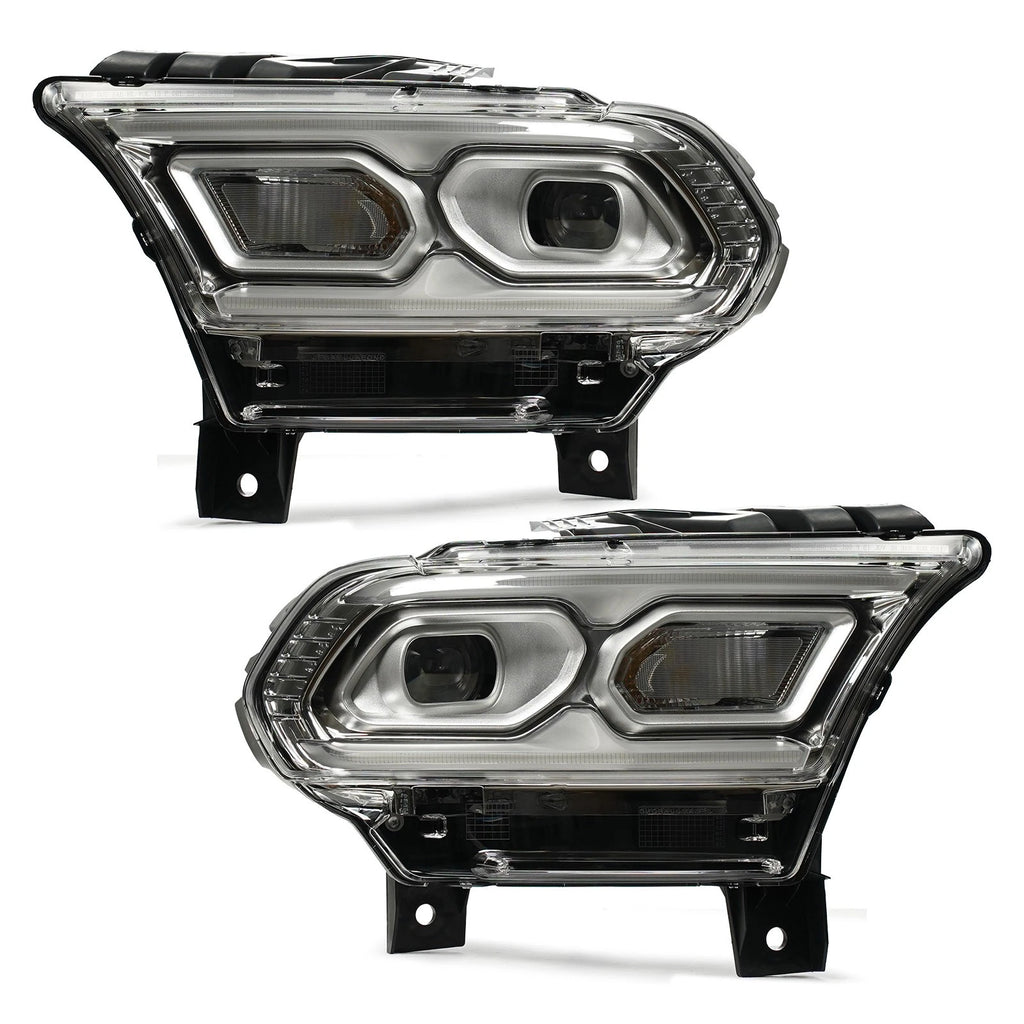 LED Headlight Set for Dodge Durango (2021–2025) w/ Halogen Turn Signal