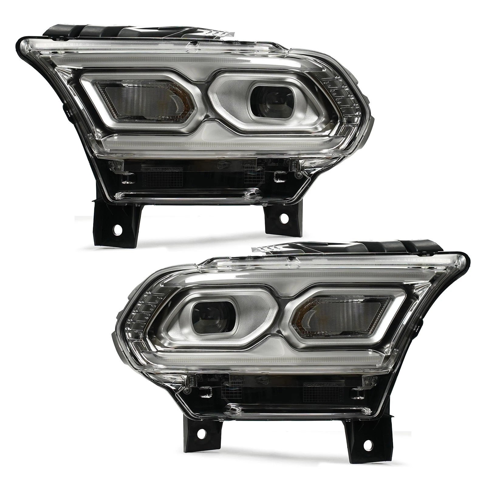 LED Headlight Set for Dodge Durango (2021–2025) w/ Halogen Turn Signal