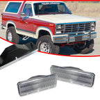 Clear Front Bumper Turn Signal Light Lenses for Ford Bronco (1980–1986)
