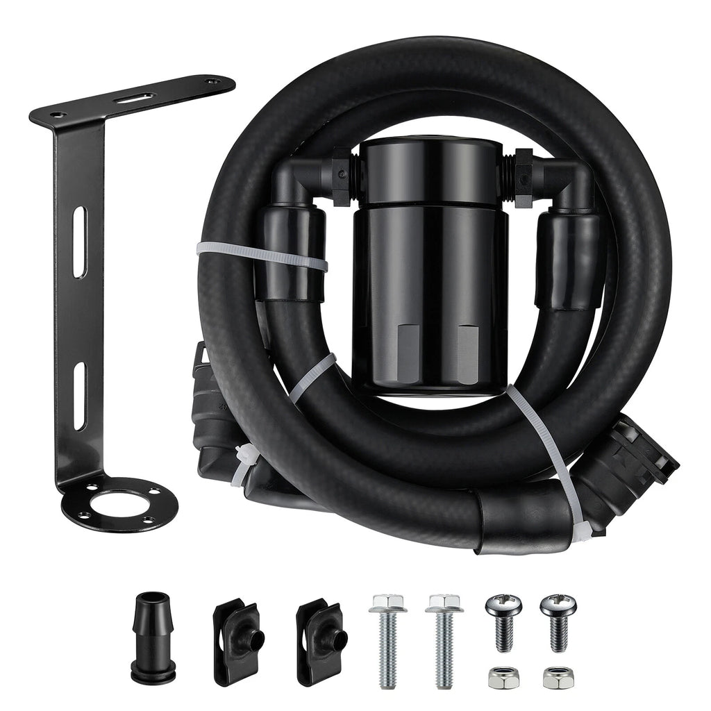 Oil Catch Can Separator for Ford F150 2011–2021 2.7L 5.0L Raptor 3.5L Black