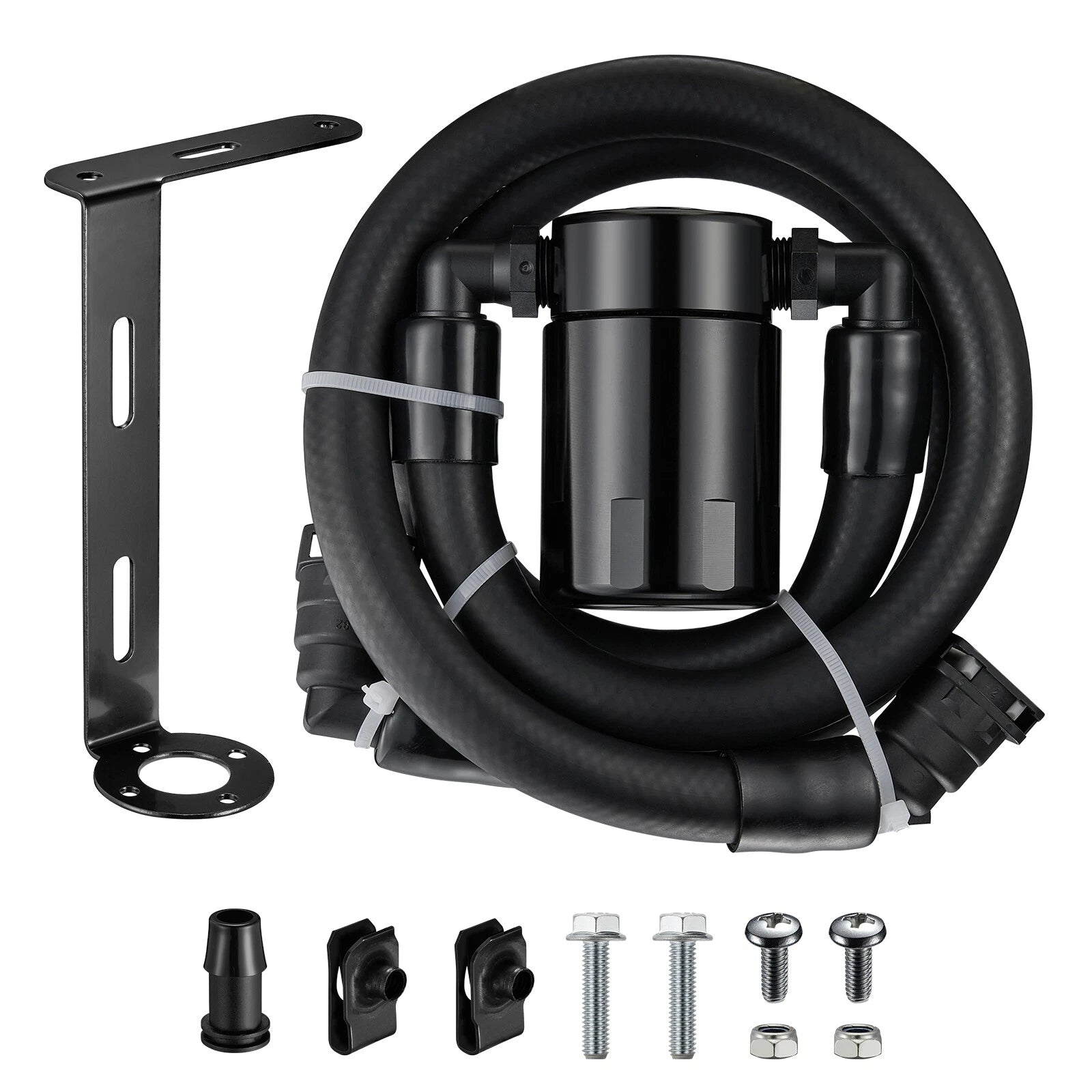 Oil Catch Can Separator for Ford F150 2011–2021 2.7L 5.0L Raptor 3.5L Black