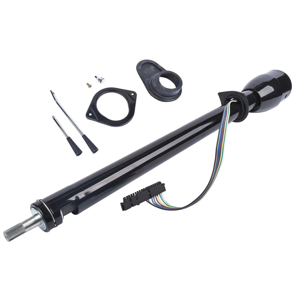 35" Black Finish Tilt Steering Column for Universal Fit (No Key)