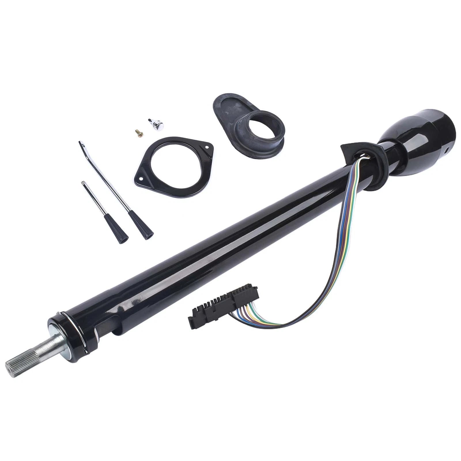 35" Black Finish Tilt Steering Column for Universal Fit (No Key)