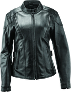 Kuryakyn River Road Race Leather Jacket for Women (Black, XL)