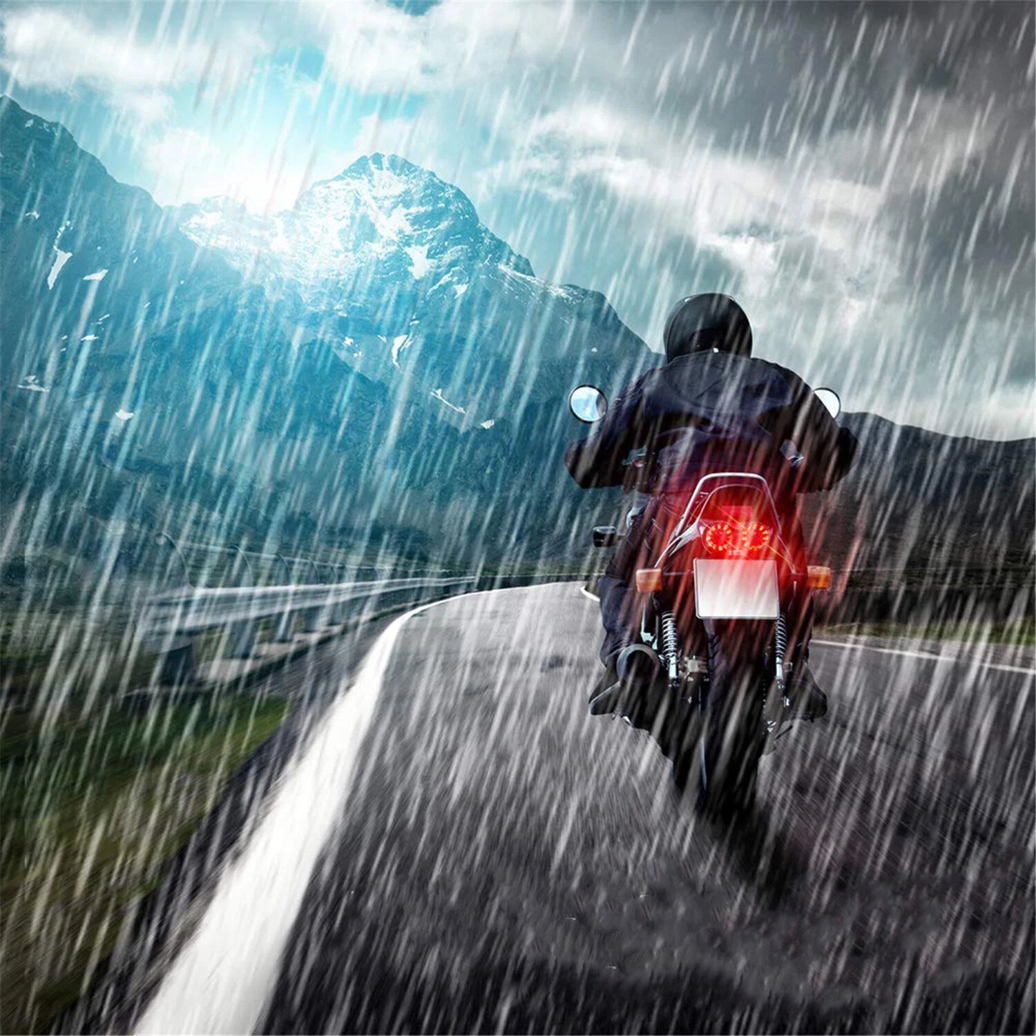 Integrated LED Tail Light for Motorcycle (40W, 40-LED)