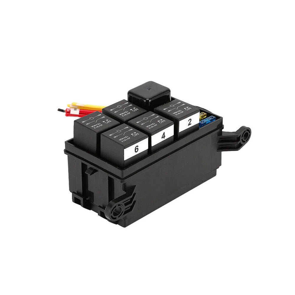 6-Way 12V Waterproof Fuse Relay Holder Box with ATC Fuse (40A)
