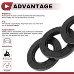 Set of 5 Rotary Shaft Oil Seals 38x62x7mm Nitrile Rubber 672668828816