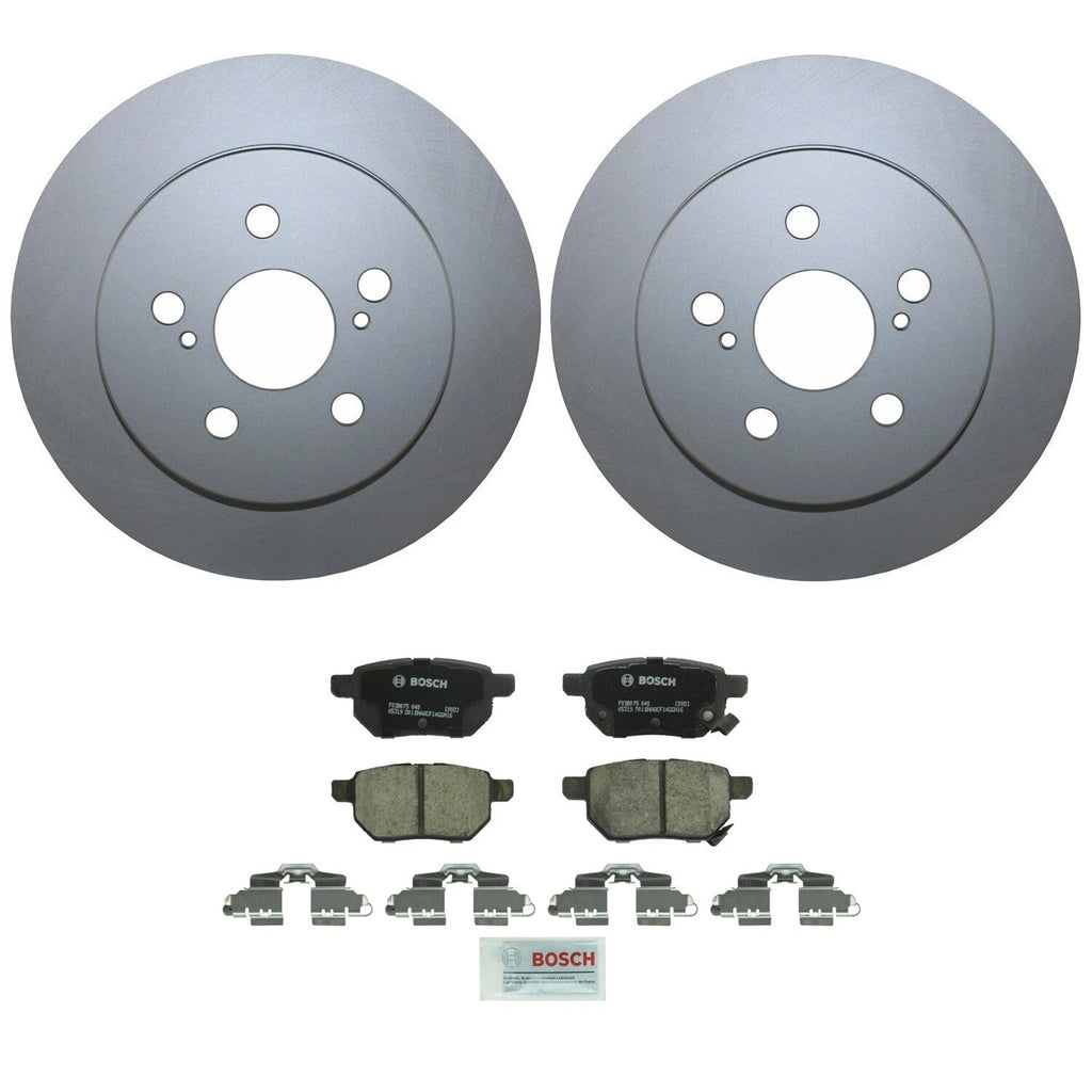 Rear Brake Kit 259mm Rotors & Bosch Ceramic Pads for CT200h, Corolla, Matrix, Prius (2011–2018)