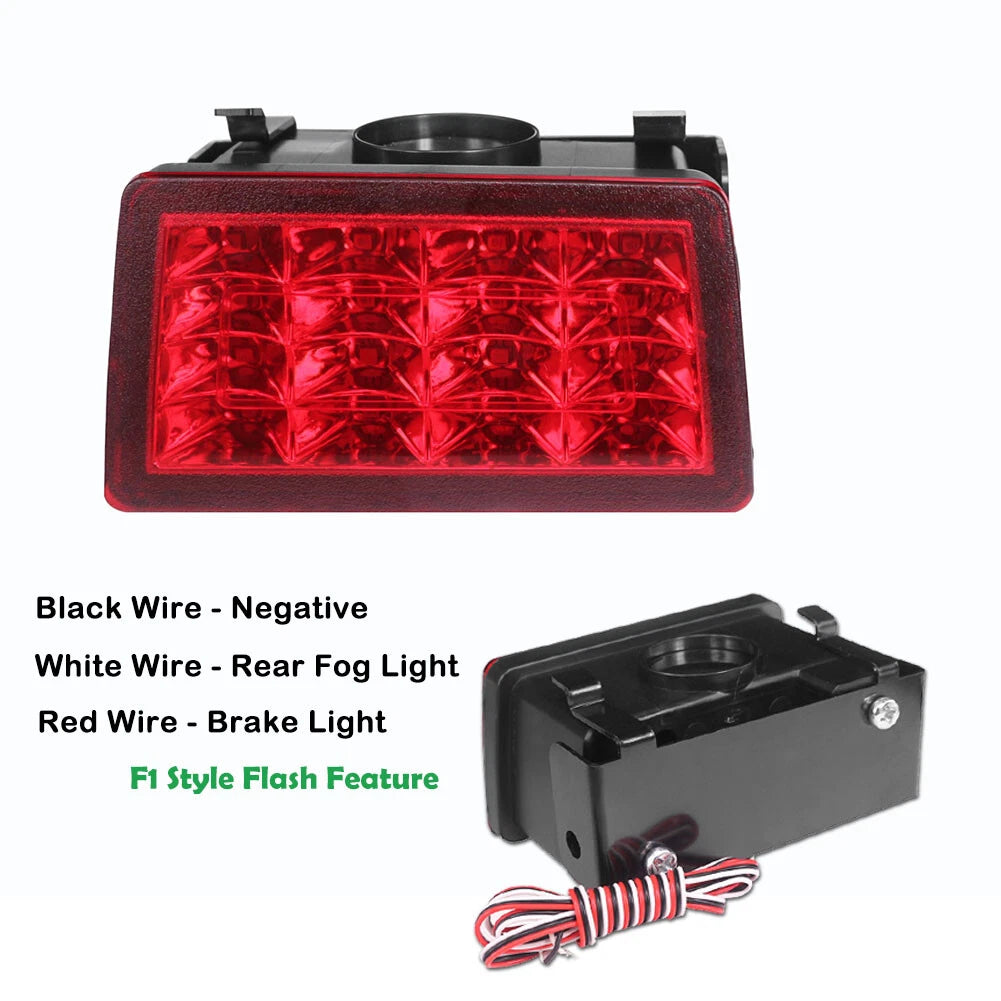 Set of 2 Red Lens F1 Style Strobe LED Rear Fog Brake Tail Lights for Subaru WRX STi (2015–2021)
