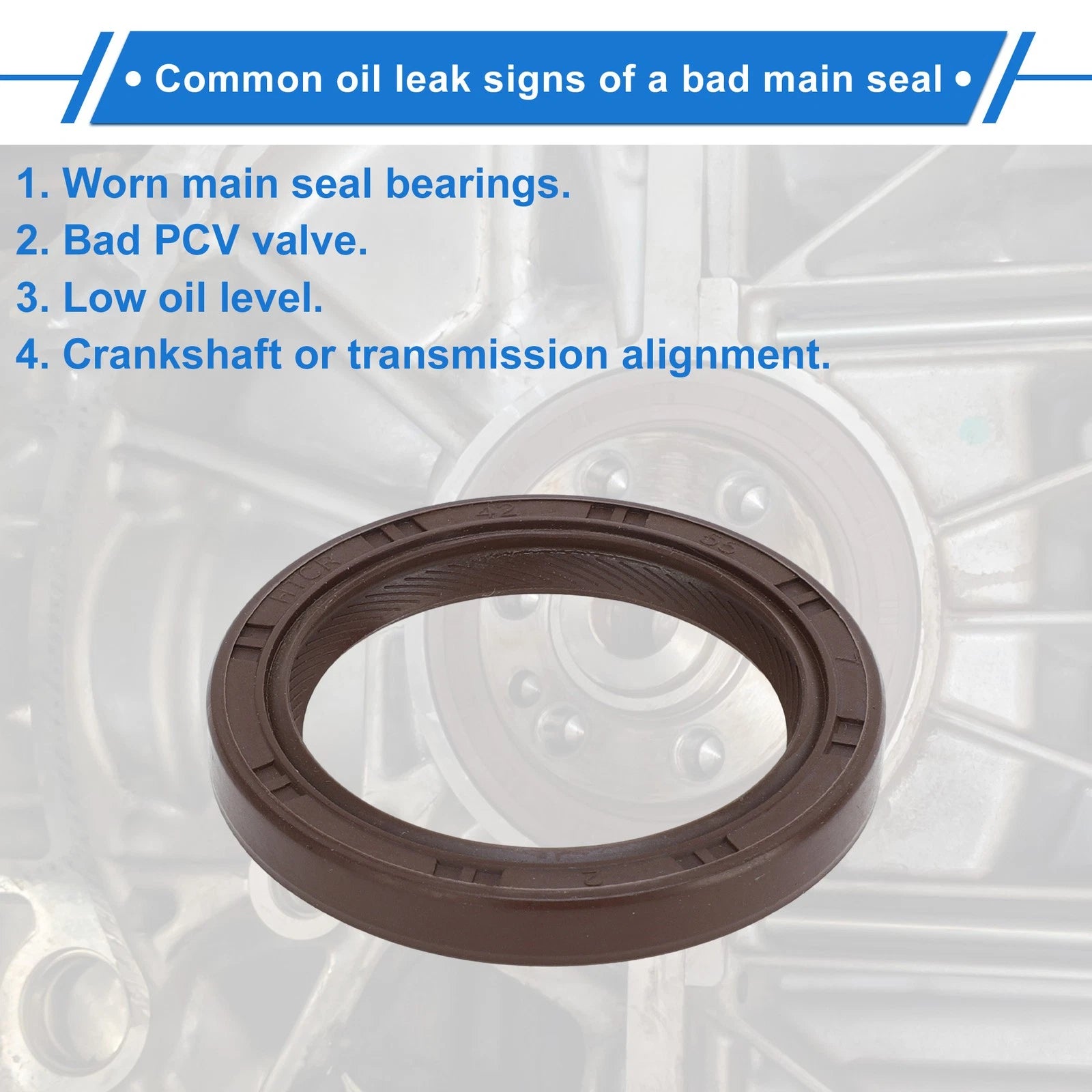 1 Pc Front Crankshaft Oil Seal for Hyundai Elantra Sonata (2011–2016) No.21421-25001