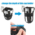 Chrome Orange Handlebar Cup Holder for Harley Chopper
