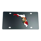 License Plate Frame Replacement Black Carbon Steel for Florida State (2000–2026)