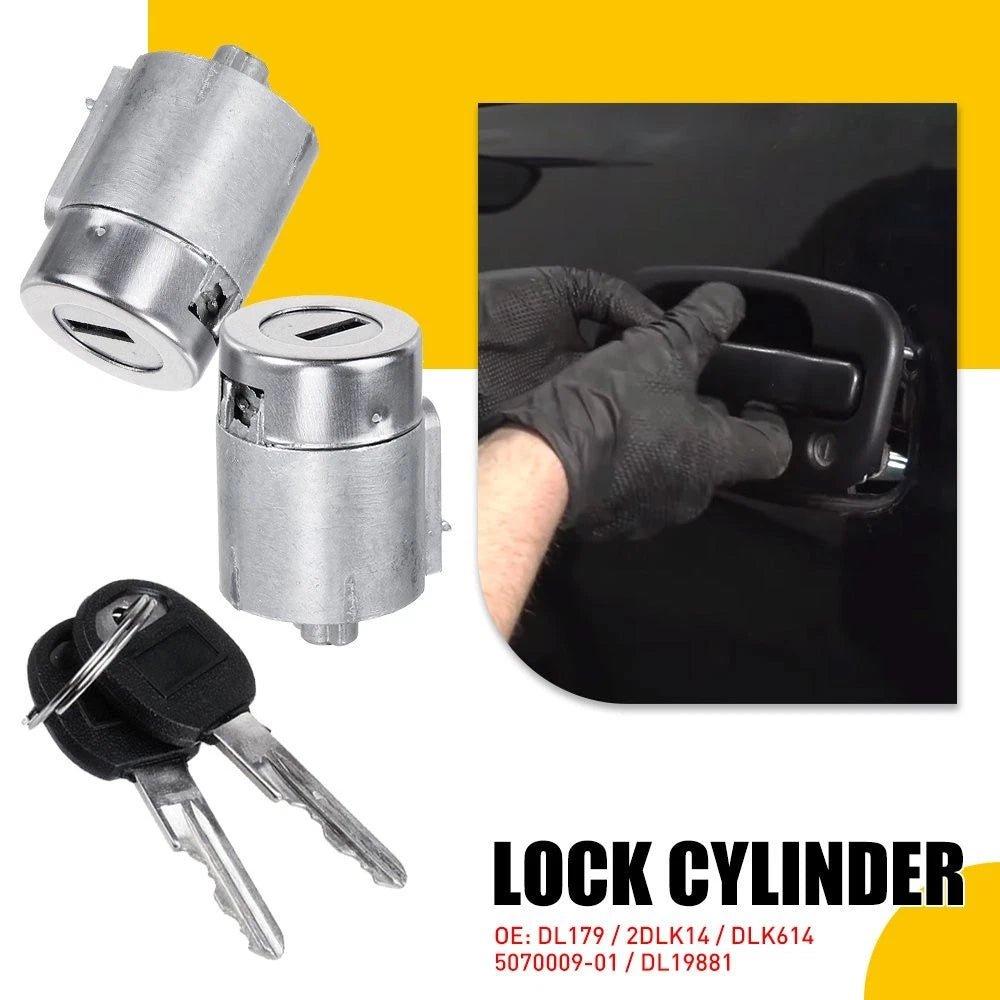 2X Door Lock Cylinder Kit for GMC Chevy C1500 K1500 Tahoe Yukon (1995–2000)